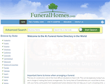 Tablet Screenshot of funeralhomes.com